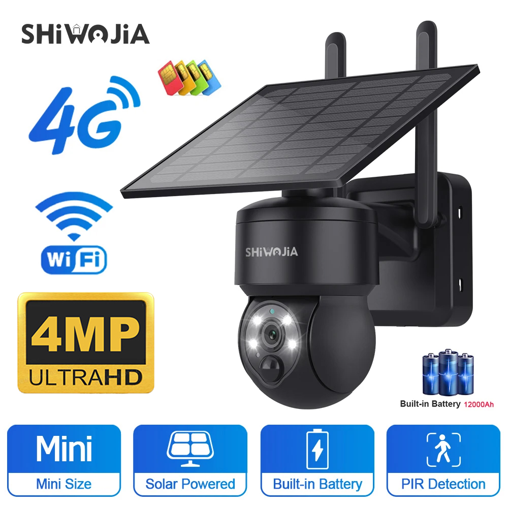 Photography Zooming - SHIWOJIA WIFI Wireless PTZ Solar Camera