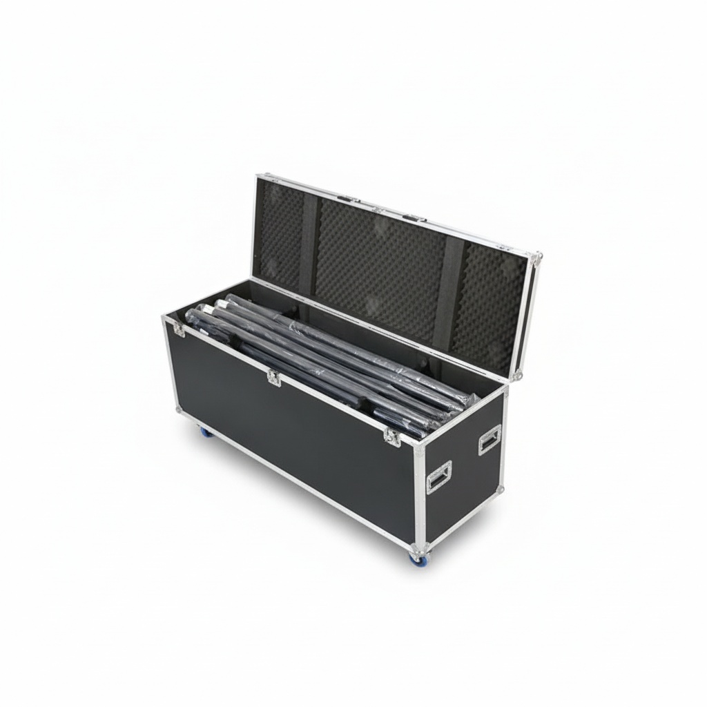 Backdrop Stand Kit - Aluminum Flight Case, Custom Plywood Storage