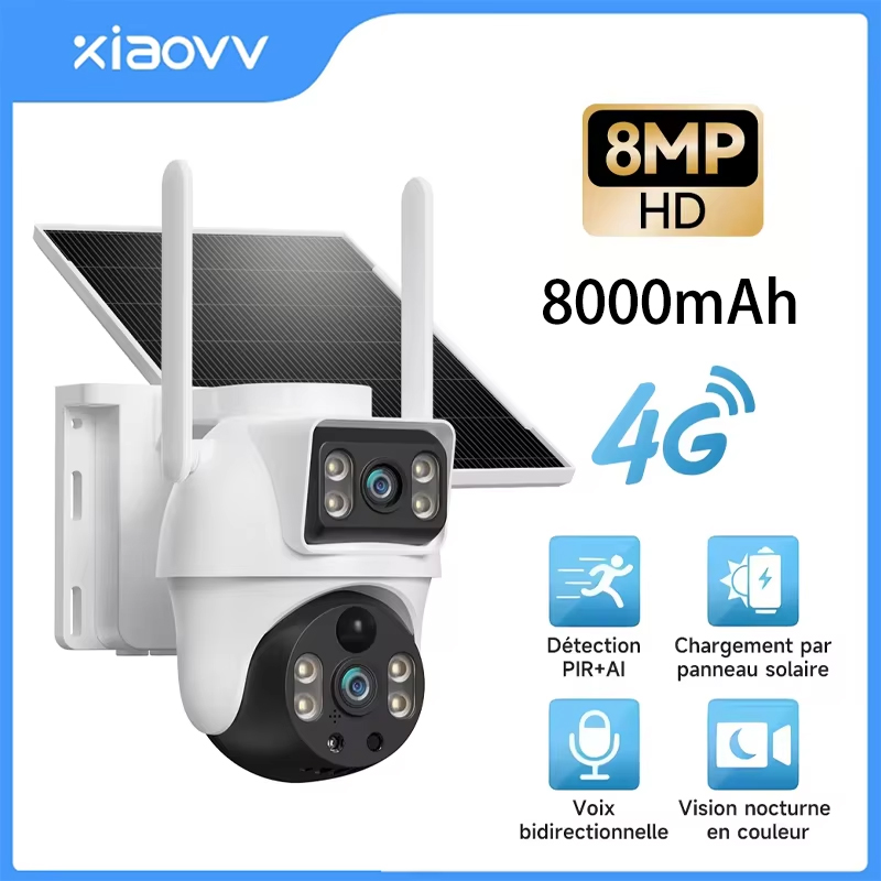 Photography Zooming - XIAOVV 8MP 4G LTE Solar Outdoor