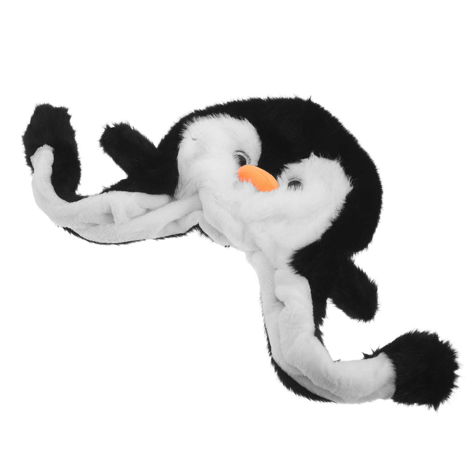 Photography Of A Man - Funny Animal Hat Soft Penguin Moving