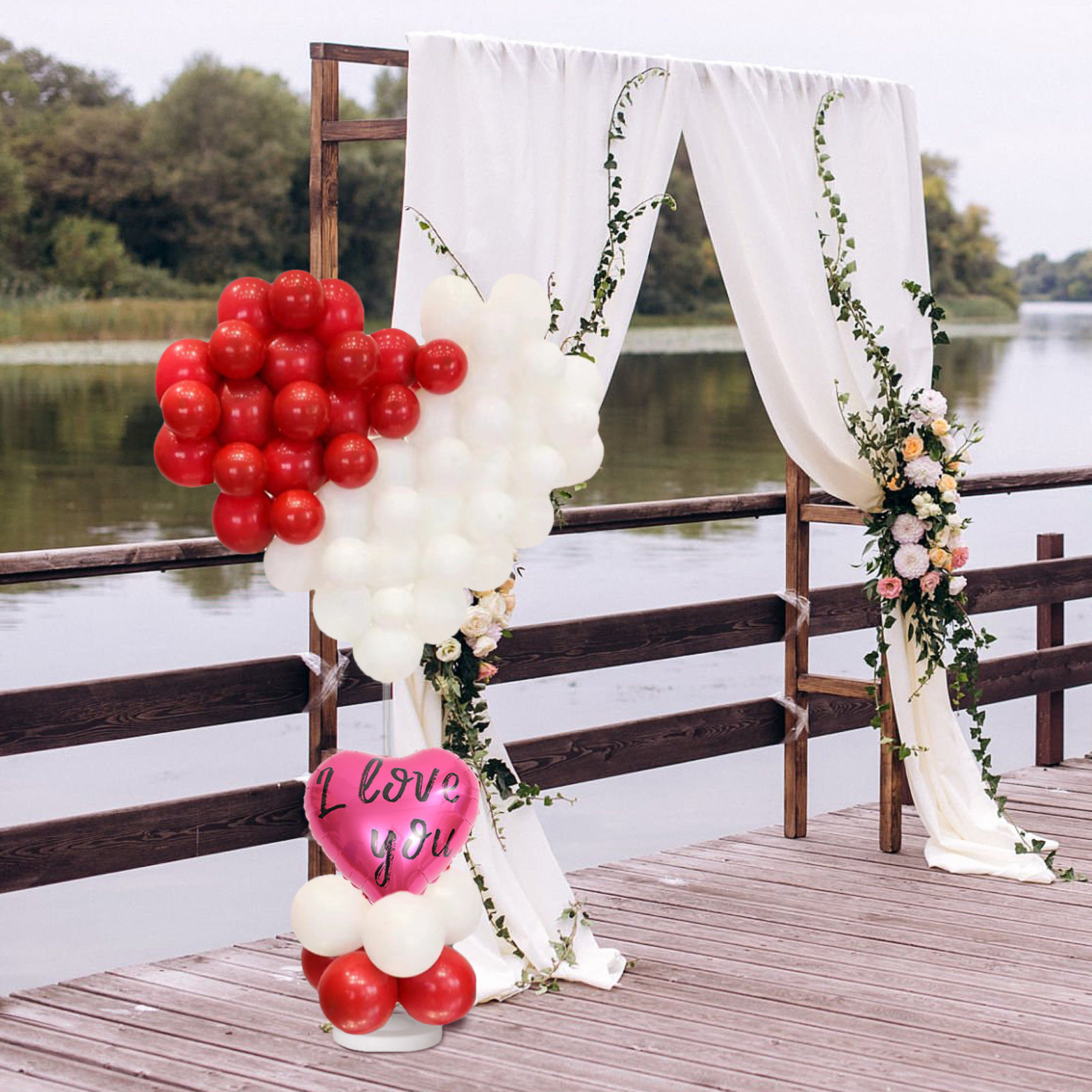 Backdrop Stand Kit - 1Set 1.5m Heart Shape Balloon Display
