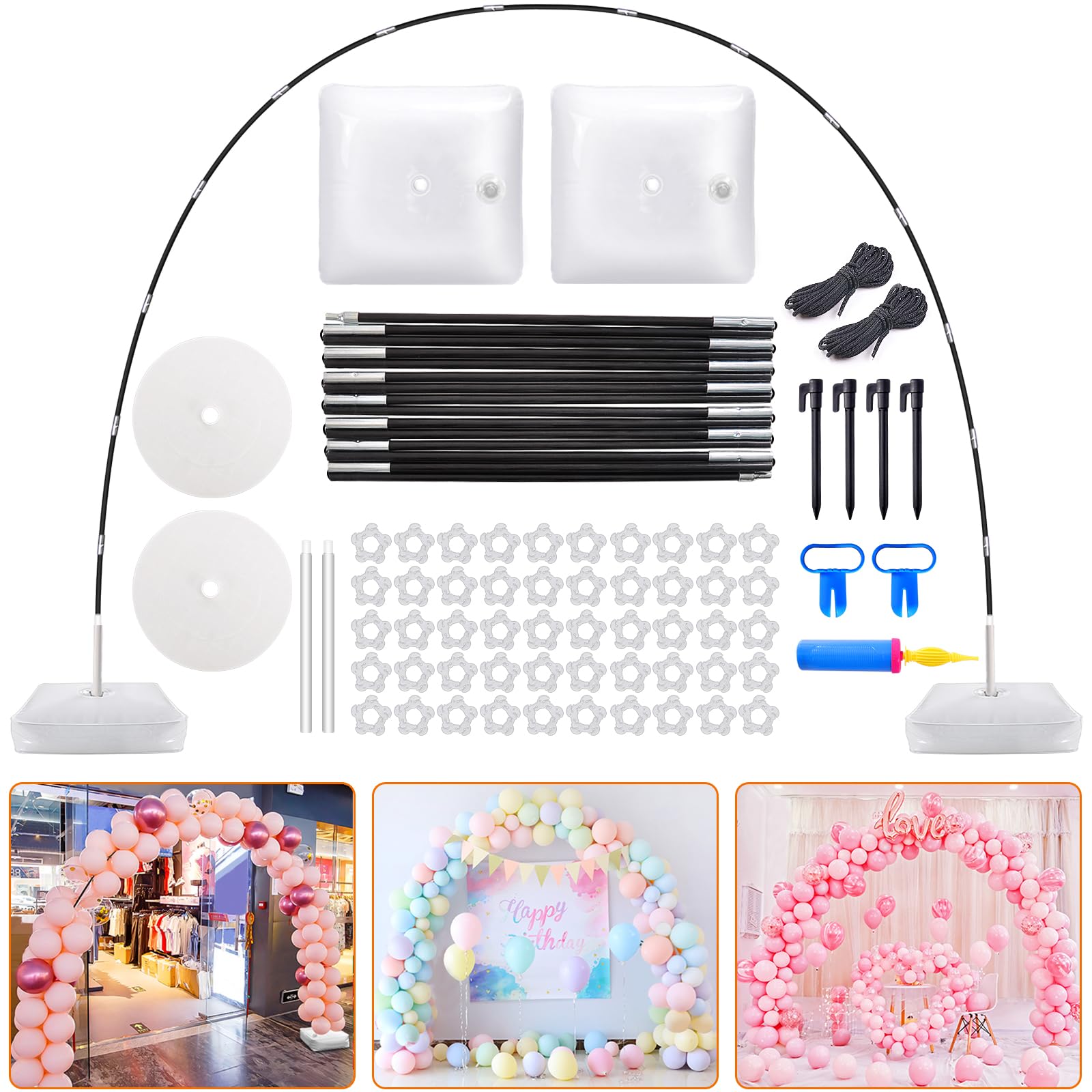 Backdrop Stand Kit - Chamvis Balloon Arch Kit, 9FT Height