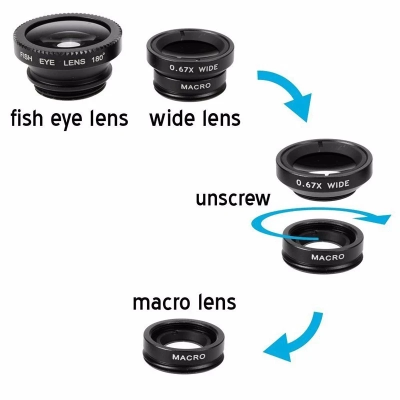 3in1 Fisheye Wide Angle Micro  - Photography Zooming review and price