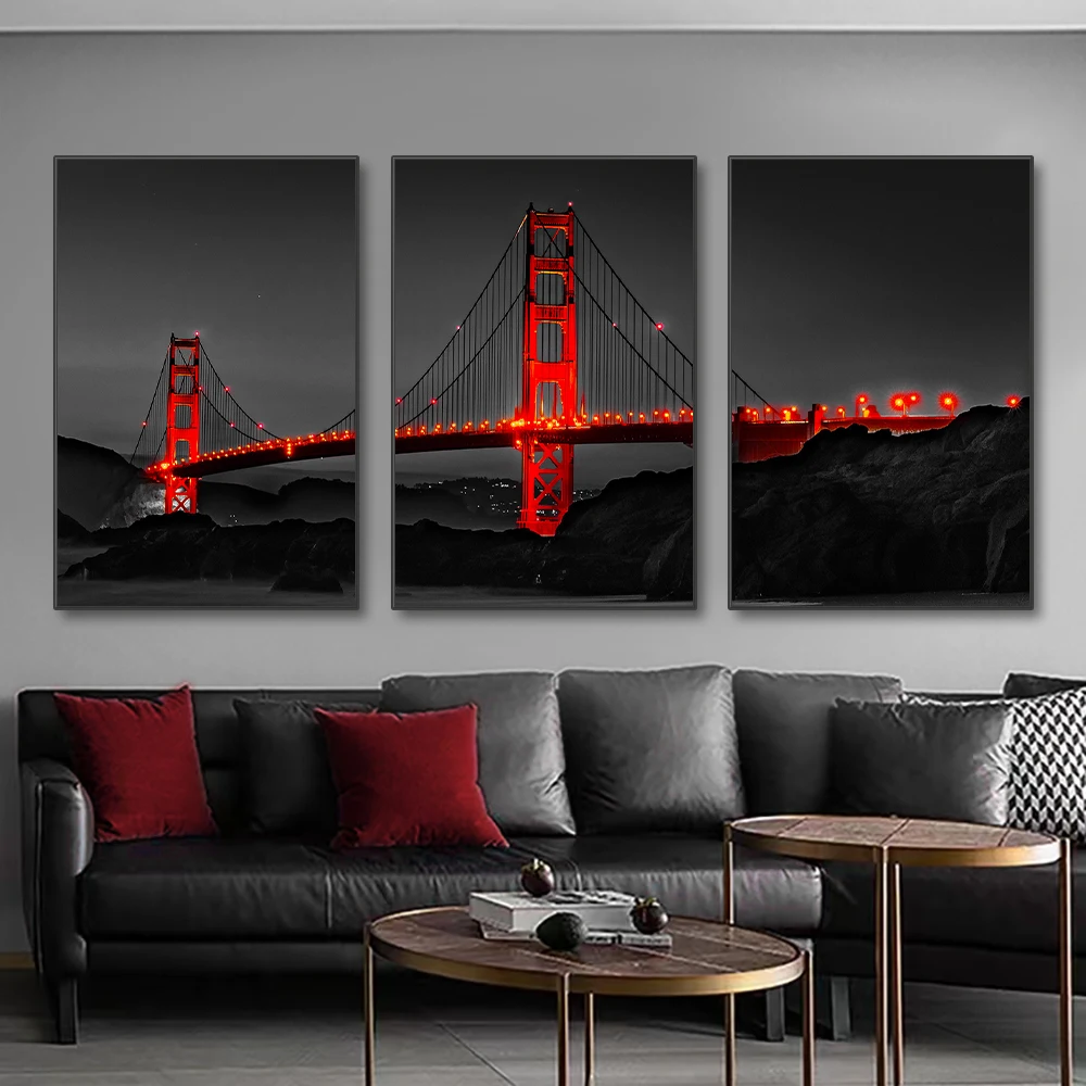 3PCS Frameless Poster Golden G - Photography Types review and price