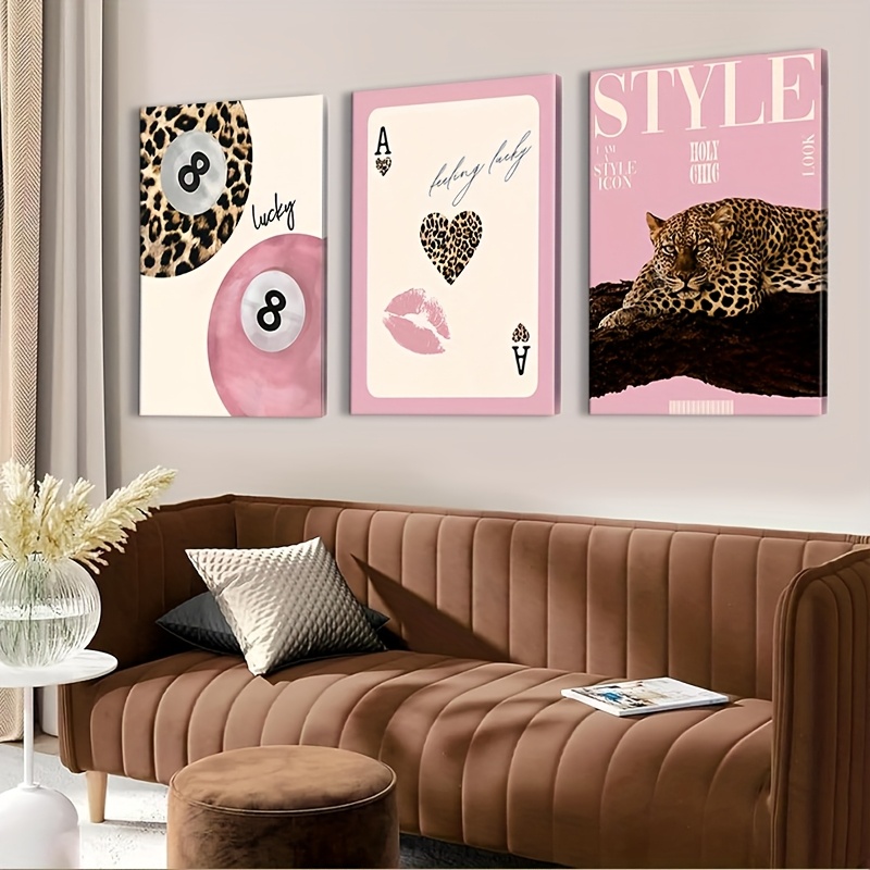 3pcs Leopard Cheetah Canvas Wa - Photography Types review and price