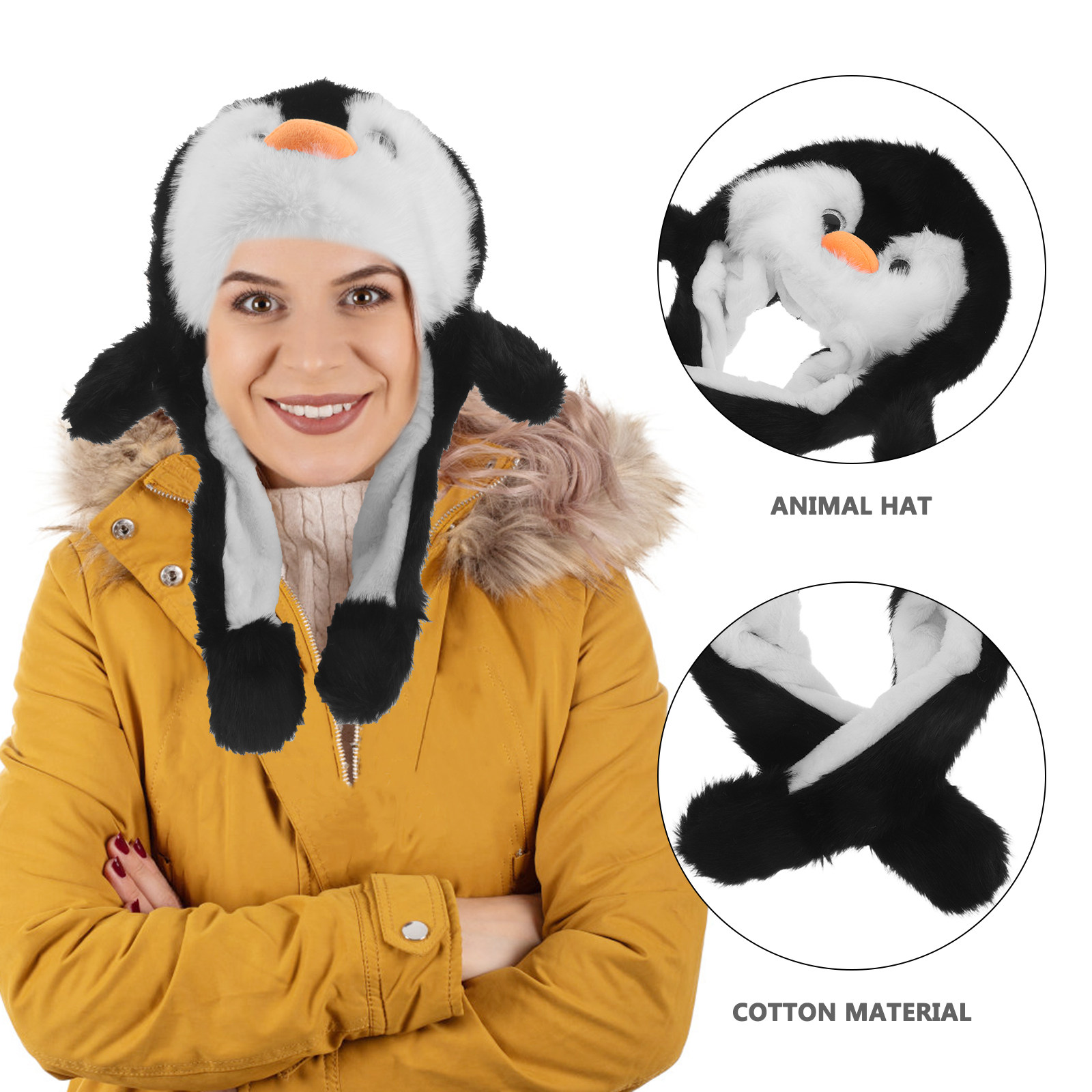 Funny Animal Hat Soft Penguin  - Photography Of A Man review and price