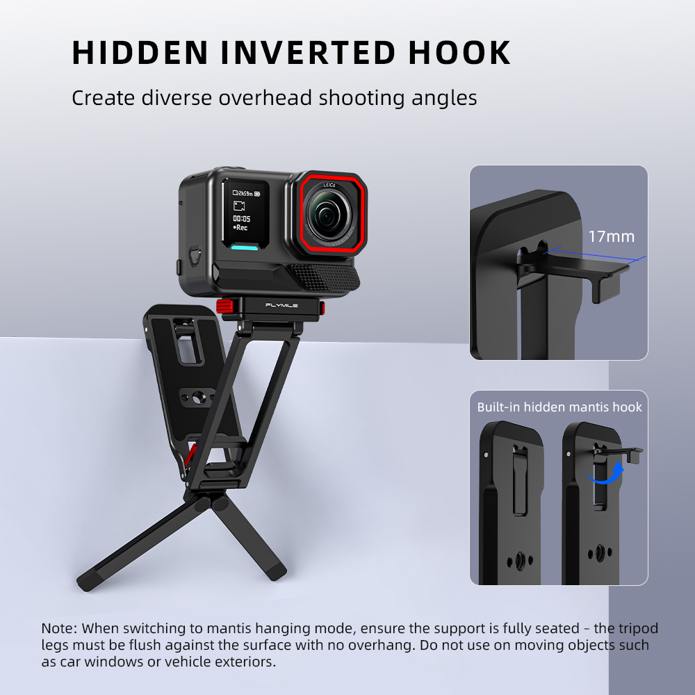 Flymile Magnetic Metal Tripod  - Photography Grip Insta360 X5 review and price