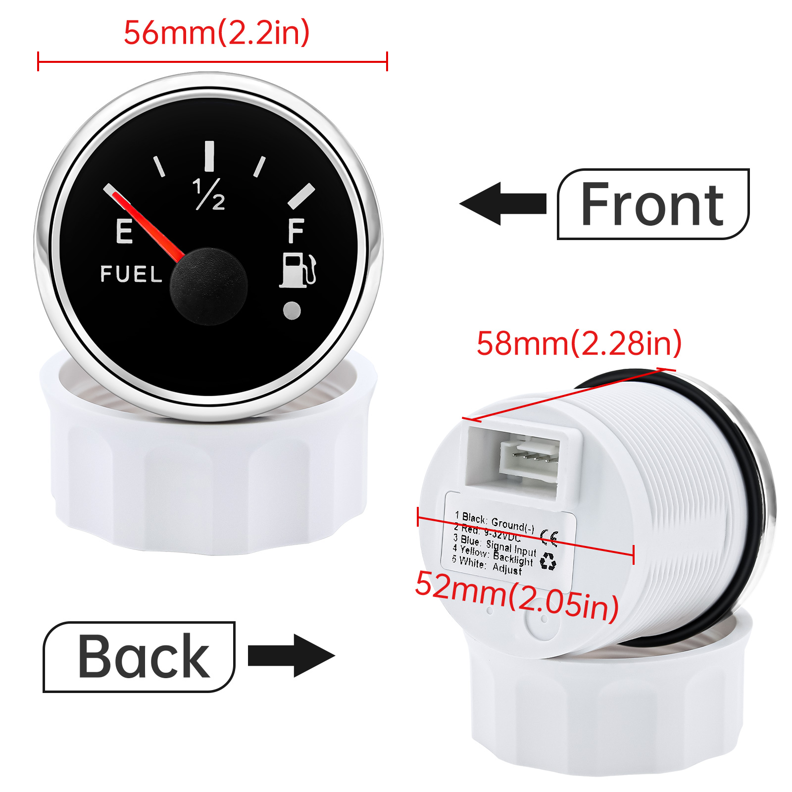 52mm Fuel Level Gauge 0-190ohm - Light Meter Incident review and price