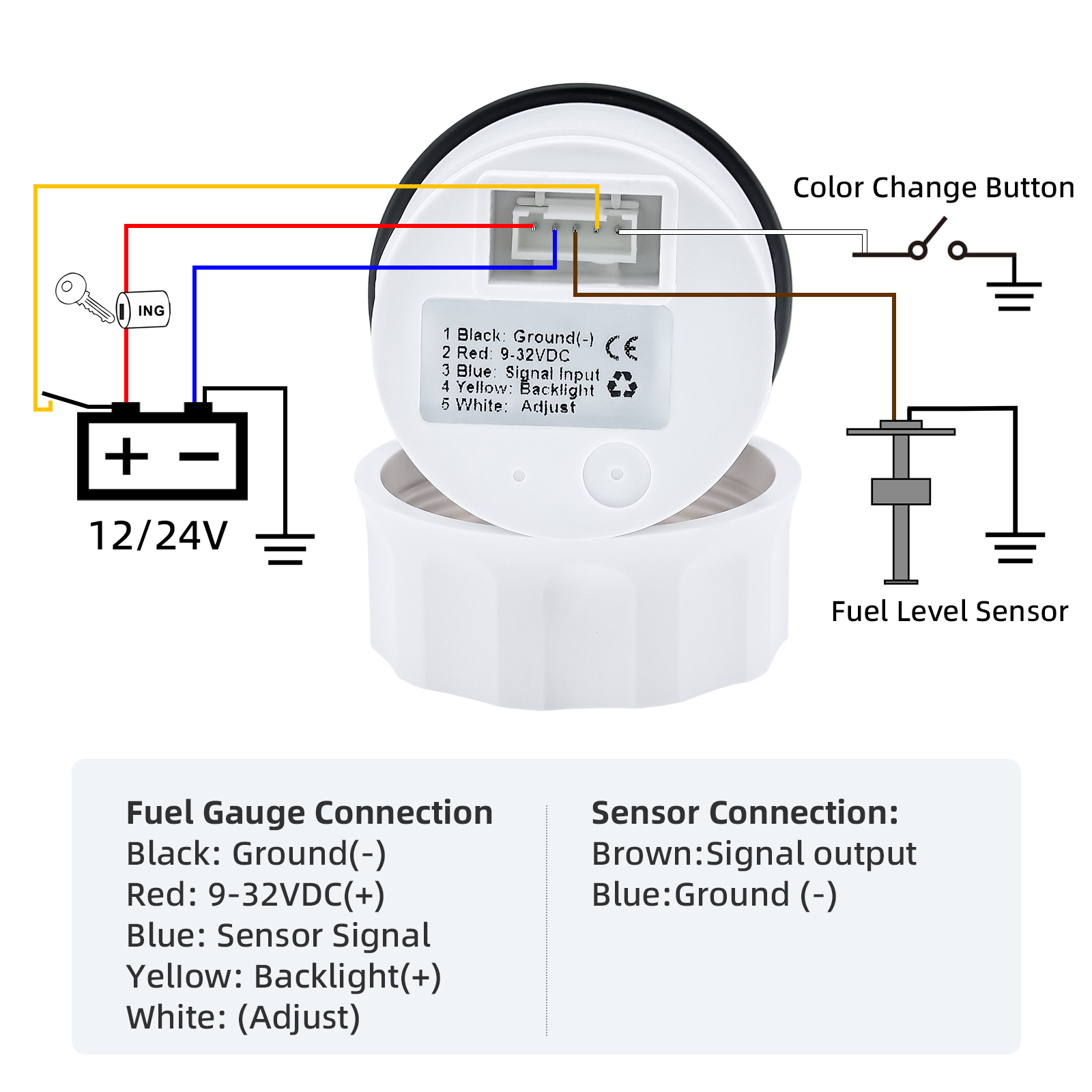 52mm Fuel Level Gauge 0-190ohm - Light Meter Incident review and price