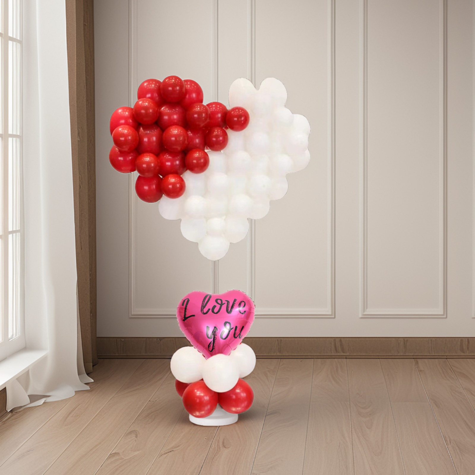 1Set 1.5m Heart Shape Balloon  - Backdrop Stand Kit review and price