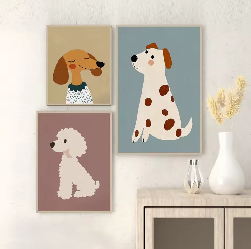 Colorful Cartoon Dog Illustrat - Photography Types review and price