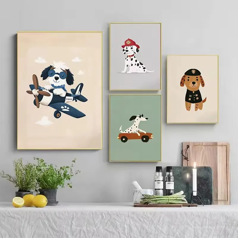 Colorful Cartoon Dog Illustrat - Photography Types review and price
